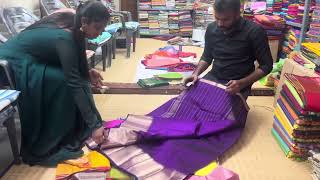 Mangalagiri pattu sarees direct from weavers  Mangalagiri  Durga Handlooms [upl. by Annoit969]