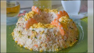 ENSALADILLA marinera o ENSALADA DE PATATA con langostinos o gambas [upl. by Gwenora]