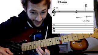 Turn Off The House  The National  Guitar lesson walkthrough amp tab [upl. by Madel991]