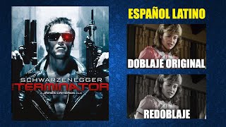 Terminator 1984  Doblaje Original y Redoblaje  Español Latino  Comparación y Muestra [upl. by Chavey]