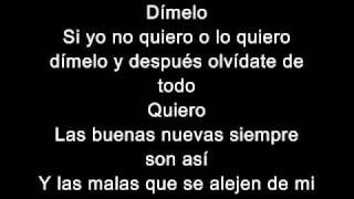 Enrique Iglesias Dimelo Lyrics Letras [upl. by Nichole]