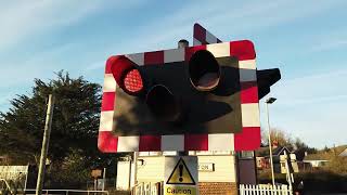 Crediton Station Level Crossing in Devon 15012024 [upl. by Girand832]