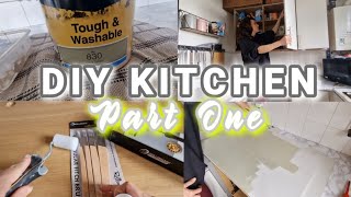 KITCHEN CUPBOARD PAINT  DIY  PART 1  🖌 DIY decorate homedecor [upl. by Holder]