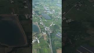 Beautiful aerial view of Taiwan Tigerair is about to land at Taoyuan International Airport Taiwan [upl. by Ydor622]