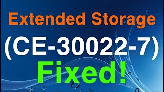 PS4 CE300227 Error Code Extended Storage FIX [upl. by Ellehsim830]