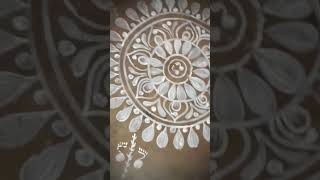 mandap decoration and alpona for laxmi puja diy leafdecoration handmade [upl. by Aerol]