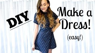 HOW TO SEW A DRESS FROM SCRATCH EASY  Jessica Shaw [upl. by Emmalee90]