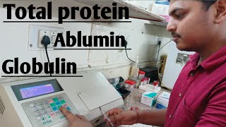 Total protein Albumin Globulin  liver function test  in semi automatic [upl. by Llorrac]