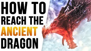 Skyrim How to reach Ancients Ascent Dragon Location [upl. by Ahsinyt]