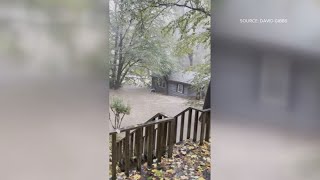 Helene causes house to float away in Blowing Rock [upl. by Noreik]