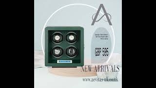 Automatic Watch Winders in Dark Green Smooth Leather Finish by Aevitas [upl. by Griffin821]