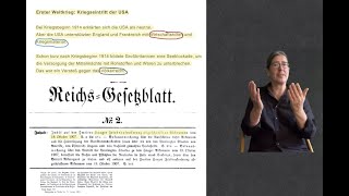 GESCHICHTE Erster Weltkrieg Eintritt der USA in den Krieg 1917 EXPLAIN mit DGS [upl. by Tabina]