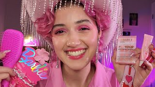 ASMR Friend Gets You Ready for the Barbie Movie 🎀 fast and aggressive personal attention grwm [upl. by Helaine]