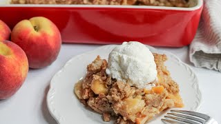 Simple Peach Crisp Recipe [upl. by Earb]