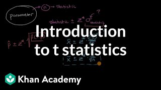 Introduction to t statistics  Confidence intervals  AP Statistics  Khan Academy [upl. by Yrome541]