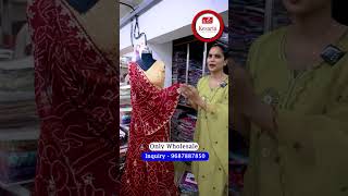 Bandhani Lehenga Wholesale Market🔥 kesariatextile shorts lehenga lehengas [upl. by Notse]