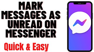 HOW TO MARK MESSAGES AS UNREAD ON MESSENGER 2024 [upl. by Budde]