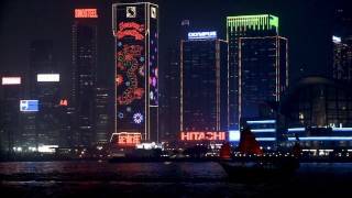 Hong Kong lights up for Christmas [upl. by Tdnarb]