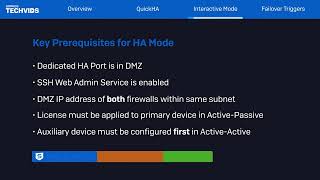 Sophos Firewall v180 Configure High Availability Mode Part2  HA Configuration  Sophos Tech Videos [upl. by Beniamino42]