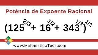 Expressão com potências de expoentes racionais [upl. by Bullock]
