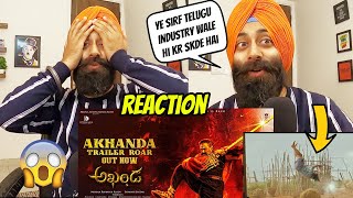 PUNJABI REACTION on Akhanda Trailer Roar  Nandamuri Balakrishna  Boyapati Srinu  Thaman S [upl. by Araccat]