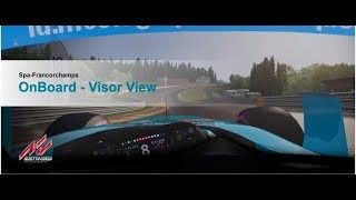 F1 2017  Volta Onboard  Belgica  SpaFrancorchamps  Visor View Real Cam  Assetto Corsa [upl. by Aeynod]