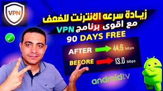 اقوى فبي ان سحري زياده سرعه الانترنت الى الضعف لمدة 90 يوم vpn strong android tv  fire stick [upl. by Aeli628]