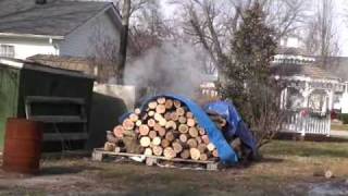 Dirty Aviston 112010 1 Outdoor Wood Boiler OWB [upl. by Ahsanat509]