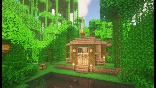 Minecraft Jungle Starter House Tutorial [upl. by Persons440]