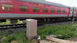 Parallel Crossing Odisha Sampark Kranti vs Neelachal Express  Indian Railways [upl. by Ittap148]