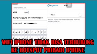 Cara Mengatasi Wifi iPhone Tidak Bisa Terhubung Ke Hotspot iPhone [upl. by Leiruh]