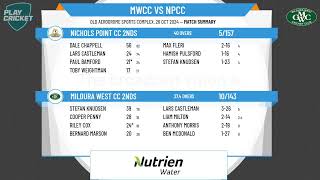 Mildura West CC 2nds v Nichols Point CC 2nds [upl. by Giuliana]