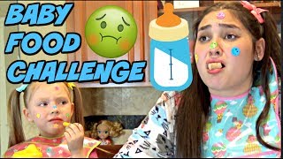 BABY FOOD CHALLENGE IT gets CRAZY The TOYTASTIC SistersFUNNY CHALLENGE [upl. by Nevi726]