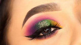 Colorful Bridal Eyeshadow Tutorial  Shilpa [upl. by Alarick]