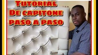 capitone paso a paso capitone step by step from a headboard cabecera cama [upl. by Ardiek]