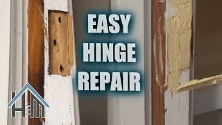 How to hinge repair become unhinged hinge removal wood repair [upl. by Etnud]