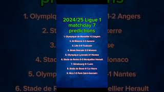 Pronostics Ligue 1 MD7 202425 04 OCT 24 fyp ligue1 france africa asia europe oceania [upl. by Suiravaj620]