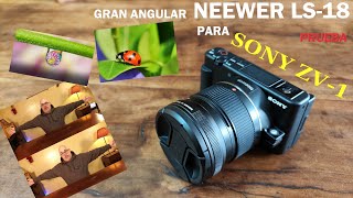 PONEMOS A PRUEBA EL GRAN ANGULAR NEEWER LS18 PARA LA SONY ZV1 [upl. by Neimad]