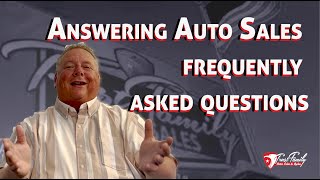 Answering Auto Sales FAQ [upl. by Gierc]