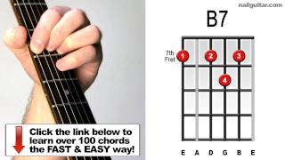 How to Play B7  Guitar Chord Lesson  For Blues Songs Stevie Ray Vaughan BB King Eric Clapton [upl. by Mann]