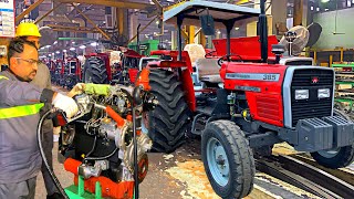 Massey Ferguson Manufacturing 385 Tractor Engine  SkilledHands [upl. by Aylad]