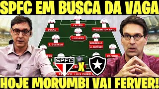 SPFC INFO  SÃƒO PAULO X BOTAFOGO  PROVAVEL ESCALAÃ‡ÃƒO  INGRESSOS ESGOTADOS  NOTICIAS DO SPFC E [upl. by Adnilrem841]