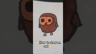 How to draw an OWL adopt me pets drawing [upl. by Orgell424]