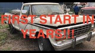 FIRST START IN YEARS 1979 Ford F150 [upl. by Eelnayr267]