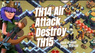 TH14 vs TH15 attack strategy clash of clans [upl. by Grace]