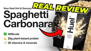 Huel Hot and Savoury Spaghetti Carbonara  Real Review [upl. by Calypso]