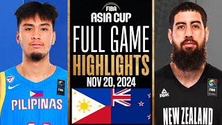 GILAS PILIPINAS vs NEW ZEALAND FULL GAME HIGHLIGHTS FIBA ASIA CUP 2025 QUALIFIERS HIGHLIGHTS 2K25 [upl. by Serene]