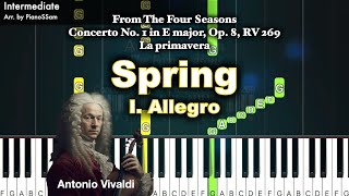 Intermediate Spring IAllegro from The Four SeasonsAntonio Vivaldi  Piano Arrangement in C Major [upl. by Dorsy]