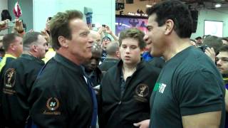 Arnold Schwarzenegger and Lou Ferrigno at Arnold Classic Expo 2012 [upl. by Niwled]