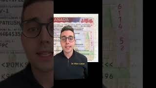 How to read a visitor visa passport stamp🇨🇦✈️ 👍Like amp follow for more immigration tips [upl. by Maddalena]